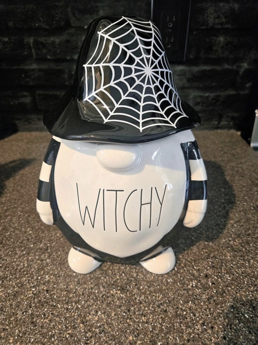 Rae Dunn Witchy Gnome Cookie Jar Decor